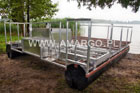 mocowanie konstrukcji lekkiej aluminiowej do wypornych beczek pływaków konstrukcja skręcana float magic roto uv stabilizacja