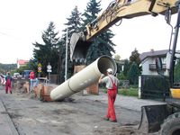 kanalizacja ogólnospławna deszczowa sanitarna GRP rury studnie łączniki budowa warszawa amitech amargo hobas
