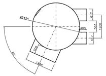 rzut studni żywicznej z drabinką GRP amitech typ hobas kineta średnicy 1400 mm produkcja dostawa systemy kanalizacyjne